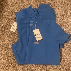 Figs XXS Catarina/XXS High-waisted Petite Capri Blue scrubs